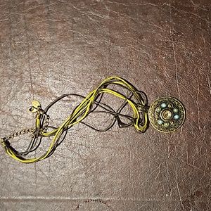 Light Green tone with multicolored rhinestone necklace by Lia Sophia.